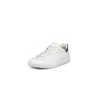 Ecco Soft 7 470843 Leather Women's Fashion Trainers - White Pure Silver - Size:UK 6