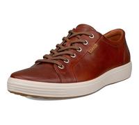 Ecco Soft 7 430004 Leather Men's Low Top Trainers - Cognac - Size:UK 8-8.5