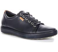 Ecco Soft 7 W On 430003 21038 Contrast Long Lace Trainer Navy Womens UK 3 - 9