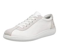 Ecco Soft Zero 220253 Womens White Lace Up Trainers Shoes Size UK 4-9