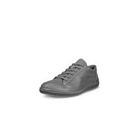 ECCO Soft Zero Men's Low Leather Waterproof Trainers, Magnet/Magnet, 24.5 cm 3E