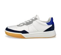 ECCO Men's Street Court Lace Sneaker, Marine/White/Virtual, 7/7. 5 UK