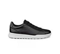 (UK 10, Black/Magnet) Ecco Mens 2026 Street Vibe Lace Up Waterproof Spikeless Leather Golf Shoes