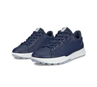 (UK 8-8.5, Marine/Concrete) Ecco Mens Street Vibe Lace Up Waterproof Spikeless Leather Golf Shoes