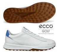 ECCO Mens Street Vibe Lace Up Waterproof Spikeless Leather Golf Shoes