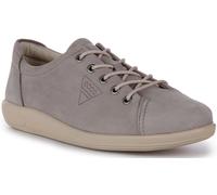 Ecco Stylish Fibre Nubuck Lace Up Adult Womens Trainer Grey UK 3 - 9