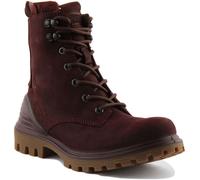 Ecco Tredtray Womens Lace Up Leather Hiker Boots In Burgundy Size UK 3 - 8