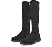 ECCO Women's Vienna Tall Knee High Boot, Black Stretch Textile, 6.5/7 UK
