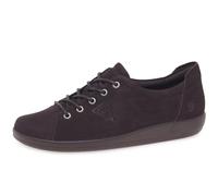 Ecco Soft 2.0 Womens Ladies Red Leather Lace Up Shoes Trainers Size UK 5-7