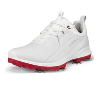 (UK 5-5.5, White) Ecco Womens 2026 BIOM Tour Lace Leather Waterproof Fluidform Spiked Golf Shoes