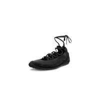 ECCO Women's Biom Lite Ghillie Tie Ballerina Sneaker, Black Suede/Black, 2.5/3 UK