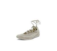 ECCO Women's Biom Lite Ghillie Tie Ballerina Sneaker, Gravel Suede/Gravel, 6.5/7 UK