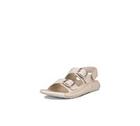ECCO Women's Cozmo Three Band Buckle Sandal, Limestone Nubuck, 4/4.5 UK