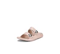 ECCO Women's Cozmo Two Band Button Slide Sandal, Rose Dust, 4/4.5 UK