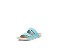 ECCO Women's Cozmo Two Band Slide Sandal, Aquatic Nubuck, 4/4.5 UK