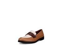 ECCO Women's Dress Classic 15 Penny Loafer, Cashmere/Limestone/Chocolat, 9-9.5
