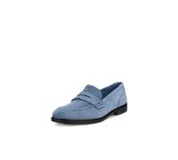 ECCO Women's Dress Classic 15 Penny Loafer, Retro Blue Suede, 6/6.5 UK