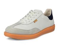 ECCO Women's Sneaker Soft 11, Gravel/White/Marine, 4.5