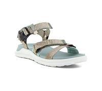 Ecco Womenss Exowrap Sandal in Beige Textile - Size UK 3.5