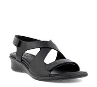 ECCO Women's Felicia Cross Sandal, Black, 4 UK