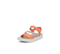 ECCO Women's Flowt 2 Band Sandal, Coral Nubuck, 8-8.5