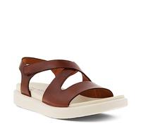 ECCO Women's Flowt W Flat Sandal, Cognac, 7.5 UK