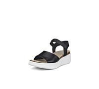 ECCO womens Flowt Wedge Cork, Black/Black, 5-5.5