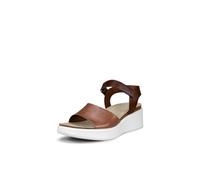 ECCO Women's Flowt Wedge Cork Sandal, Cashmere/Cocoa Brown, 10-10.5