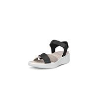 ECCO Women's Flowt Wedge Luxury Crossband Sandal, Black, 6/6.5 UK