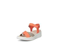 ECCO Women's Flowt Wedge Luxury Crossband Sandal, Coral, 9-9.5