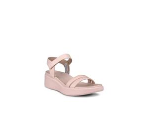 ECCO Womens Flowt Wedge LX Leather Rose Dust Sandals 6.5-7 UK