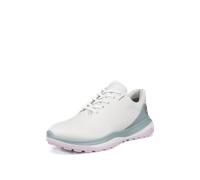 (UK 6, White/Ice Flower) Ecco Womens 2026 LT1 Lace Up Waterproof Leather Spikeless Breathable Golf Shoes