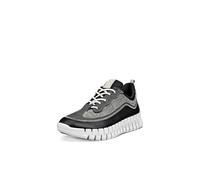 ECCO Women's Gruuv Active Sneaker, Black/Magnet/Steel, 7-7.5