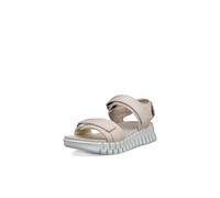 Ecco Gruuv Sol Leather Textile Women's Slingbacks Sandals - Limestone - Size:UK 6