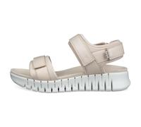 ECCO Gruuv Sandal Beige leather Womens Wedge Sandals 213103-01378 in a Plain Leather in Size 36