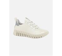 ECCO Gruuv Womens White Leather Womens trainers 218203-60718 in a Plain Leather and Textile in Size 36