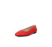 ECCO Women's Margot Plain Toe Ballerina Ballet Flat, Scarlet, 7/7. 5 UK