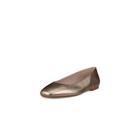 ECCO Women's Margot Plain Toe Ballerina, Nature Foil, 11-11.5