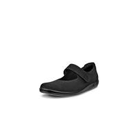 ECCO Women's Mary Jane Flat Soft 2.0 Mary-Jane, Black, 4
