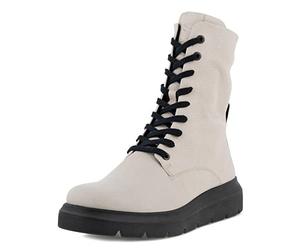 ECCO Women's Nouvelle Hydromax Water-Resistant Tall Mid Calf Boot, Limestone, 7.5 UK