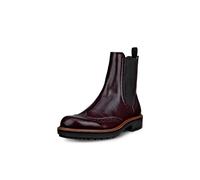 ECCO Women's Olso Wingtip Double Gore Chelsea Boot, Dark Ruby, 7-7.5