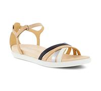 ECCO Women's Simpil Sandal Flat, Brun Multicolour Powder, 4 UK