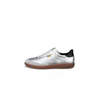 ECCO Womens Soft 11 Lace Up, Concrete Suede/Pure Silver/Black, 9-9.5