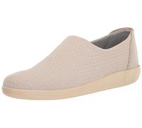 ECCO Women's Soft 2.0 Slip on Loafer, Gravel Textile, 10-10.5