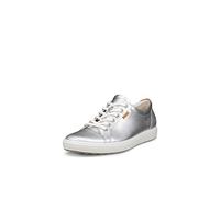 ECCO Womens Soft 7 430003 Nubuck Metallic Silver Trainers 7.5 UK