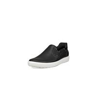 ECCO Women's Soft 7 Easy Slip on Sneaker, Black/Patent Black, 6-6.5