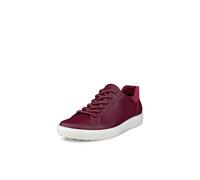 ECCO Women's Soft 7 Easy Slip Sneaker, Dark Ruby/Red Plum Nubuck, 9-9.5