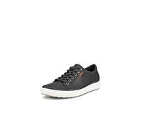 ECCO Soft 7 Lace Black leather Womens trainers 430003-01001 in a Plain Leather in Size 41