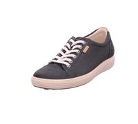 Ecco Soft 7 430003 Suede Leather Women's Low Top Trainers - Silver Heavy - Size:UK 5-5.5
