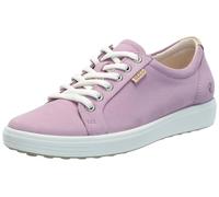 Ecco Shoes Soft 7 Ladies Womens Purple Soft Leather Shoes Trainers Size 4.5-7.5